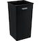 Global Industrial Square Plastic Garbage Can, 50 Gallon, Black 641440BK - alternate 1